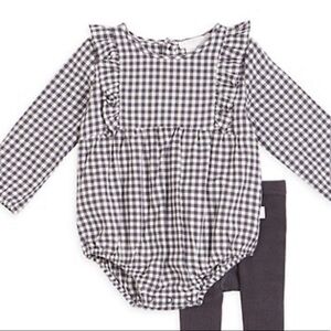 Petit Lem Gingham Gray Cream White Check Flannel
Bodysuit / Bubble 18M